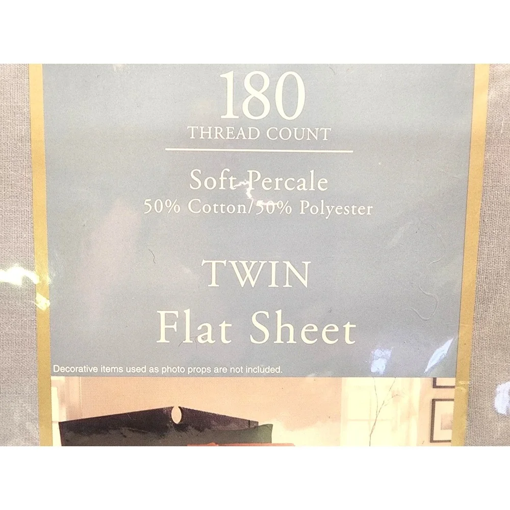 Vintage Jubilee Blue  Soft Percale Twin Flat Sheet  New in Package